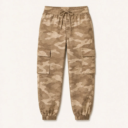 Stryde™ – Tapered Camo Cargo Joggers with Flexible Waist & Deep Pockets + 50% OFF