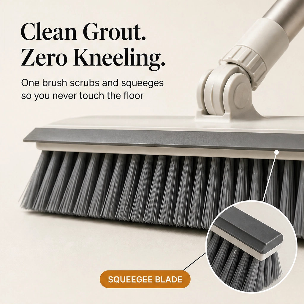 Glidewell™ – 2-in-1 Scrub & Squeegee Brush with Long Swivel Handle + 50% OFF