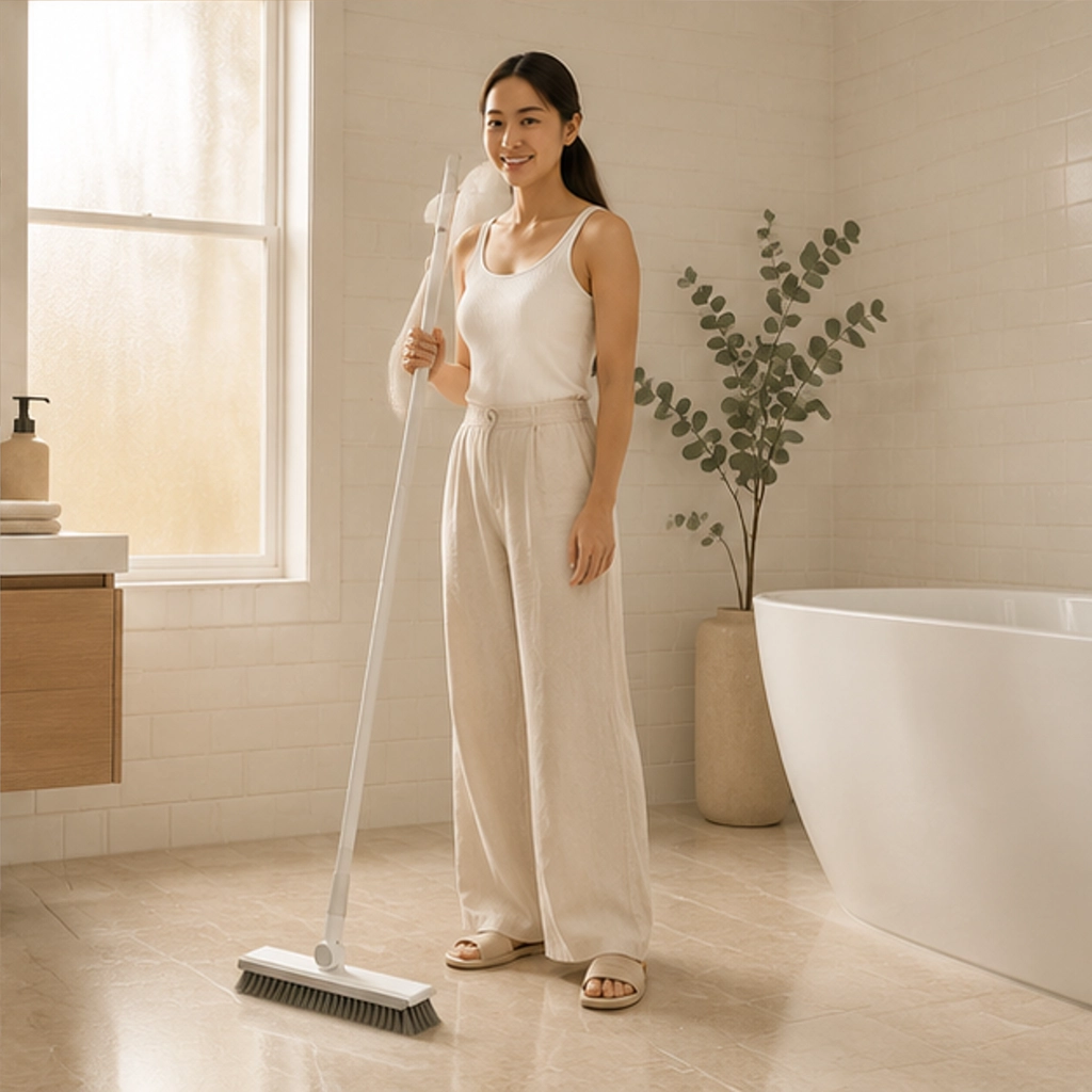 Glidewell™ – 2-in-1 Scrub & Squeegee Brush with Long Swivel Handle + 50% OFF