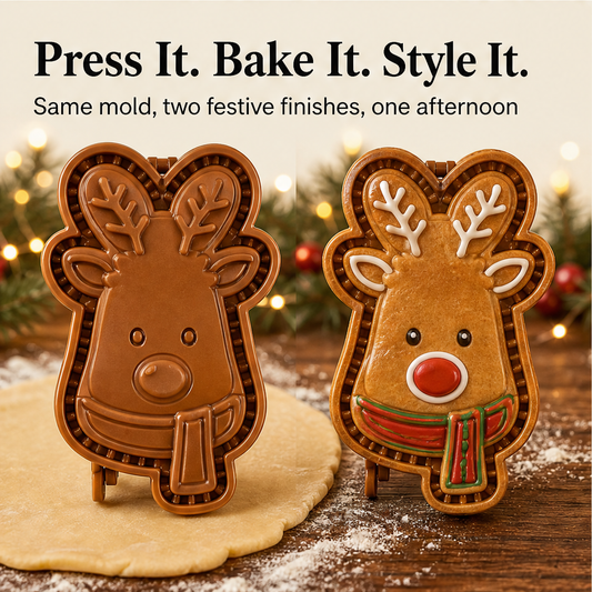 Gingerpress – 8-Piece Embossed Christmas Mini Cake Mould Set + 50% OFF detail