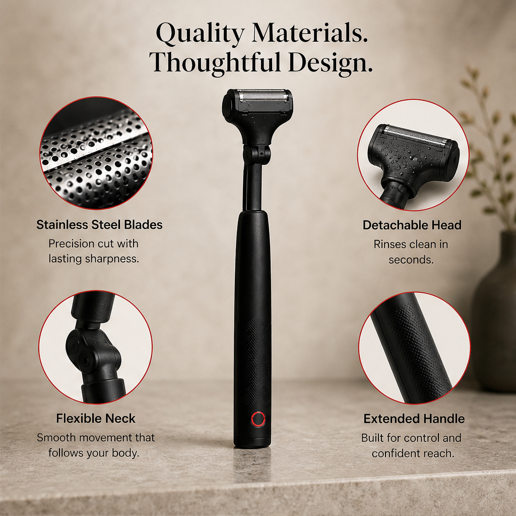 Backreach Pro – Extendable Handle, Flexible Neck Body Trimmer + 50% OFF detail