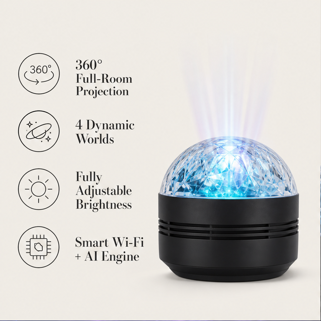 Orbalume – Galaxy Projection Light with Crystal Dome + 50% OFF features