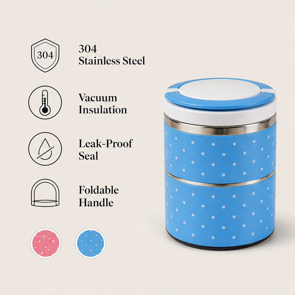 Warmcroft – Leak-Proof, Stackable Insulated Bento Box with Handle + 50% OFF features