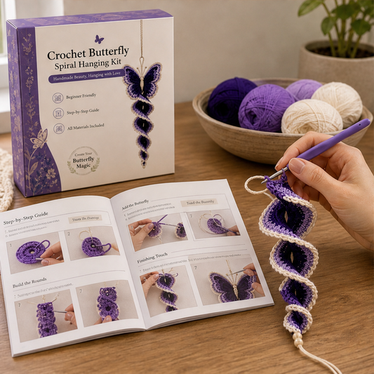 Threadbloom – Beginner Crochet Butterfly Spiral Hanging Kit + 50% OFF lifestyle