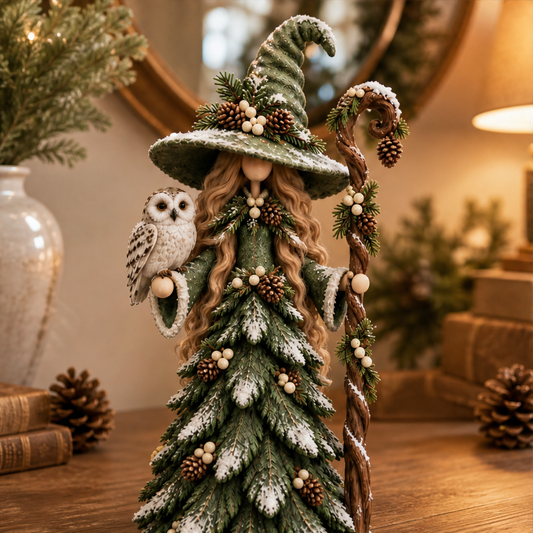 Thistlewood – Snow-Flocked Woodland Guardian Christmas Figurine + 50% OFF lifestyle