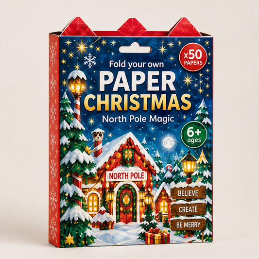Foldhaven – 250-Sheet, 5-Theme DIY Paper Christmas Craft Kit + 50% OFF North Pole Magic