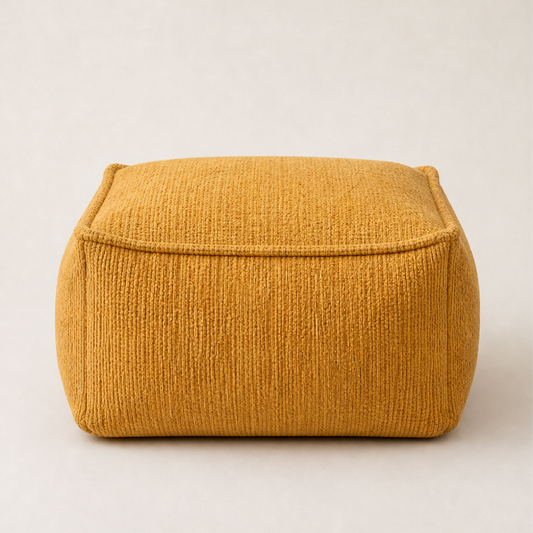 Stowgrove – Fill-Your-Own Storage Pouf Cover, Holds 100kg + 50% OFF Mustard