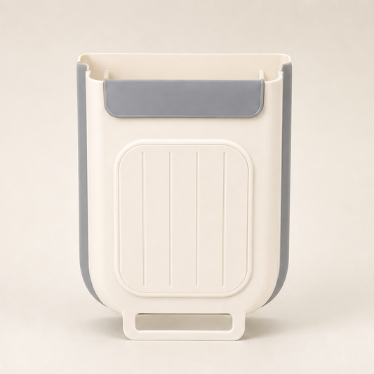 Tidyfold – Hanging Collapsible Kitchen Trash Can + 50% OFF White With Grey