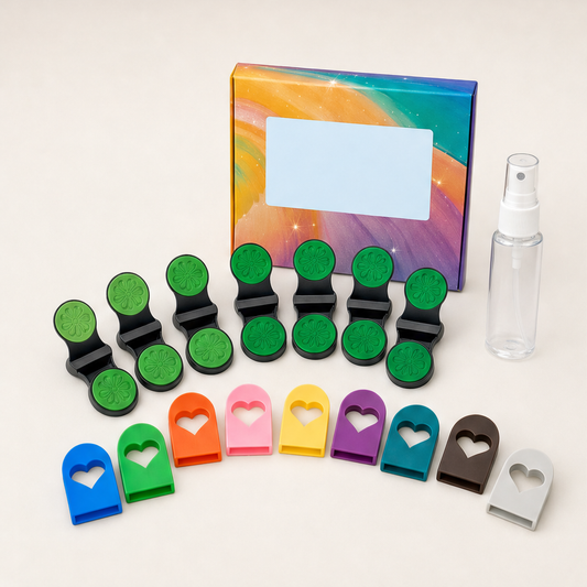 Huelock – 12-Colour Clamp-On Temporary Hair Chalk Applicator Set + 50% OFF Green