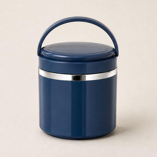 Warmnest – Leakproof Stainless Steel Insulated Lunch Box with Handle + 50% OFF Navy