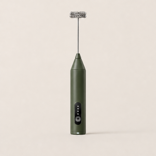 Frothwick – 3-Speed Rechargeable Milk Frother &amp; Drink Mixer + 50% OFF Olive
