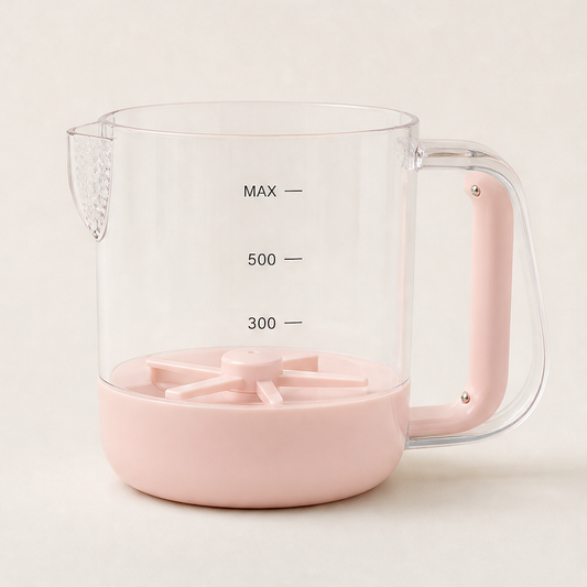 Whiskara – One-Press Whisking Cup with Built-In Measuring Scale + 50% OFF Pink