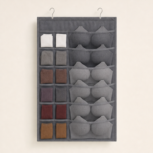 TidyHang – Double-Sided Mesh Hanging Underwear Organizer Charcoal