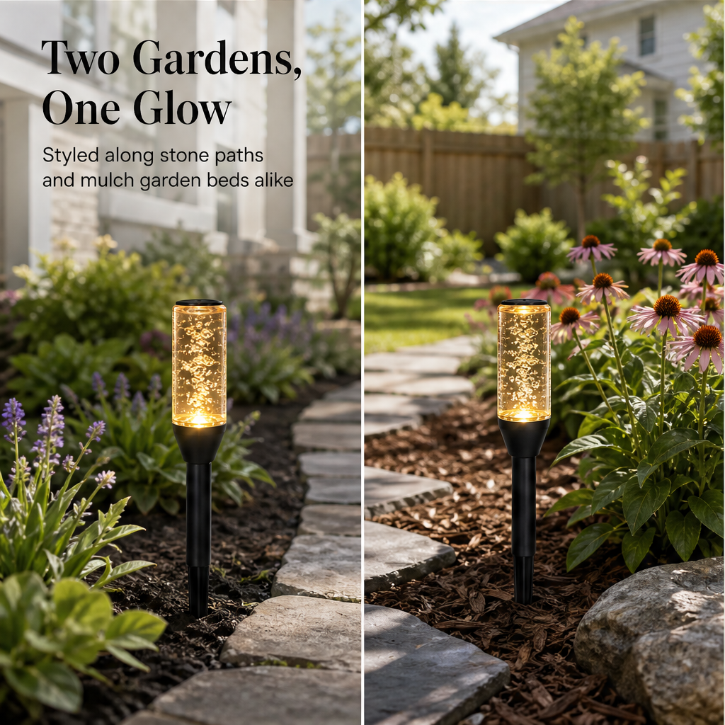 Glowcroft – Colour-Changing Crystal Bubble Solar Pathway Lights + 50% OFF detail