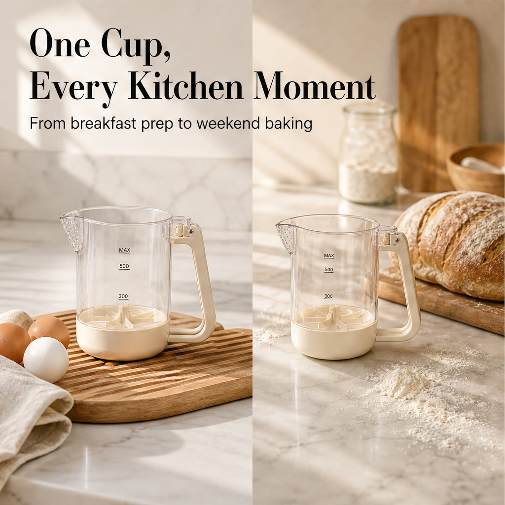 Whiskara – One-Press Whisking Cup with Built-In Measuring Scale + 50% OFF detail
