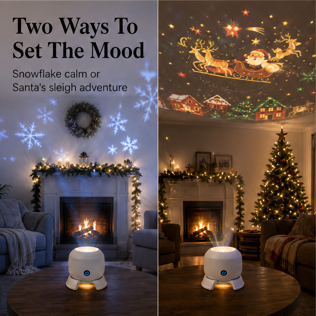 Lumicelle – 8-Scene Rotating Christmas Projector Light + 50% OFF detail