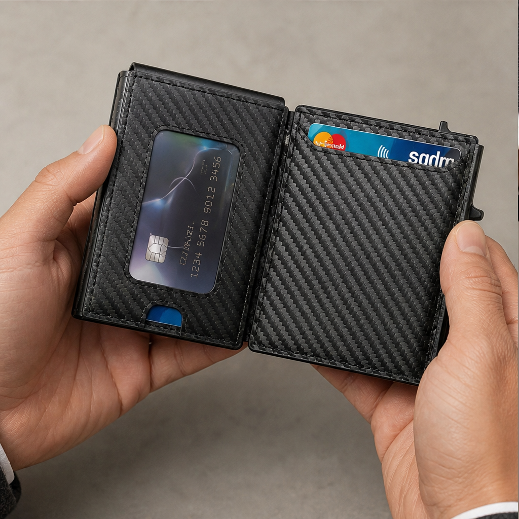 Carbonix – Pop-Up Aluminum RFID Blocking Carbon Fiber Wallet + 50% OFF lifestyle