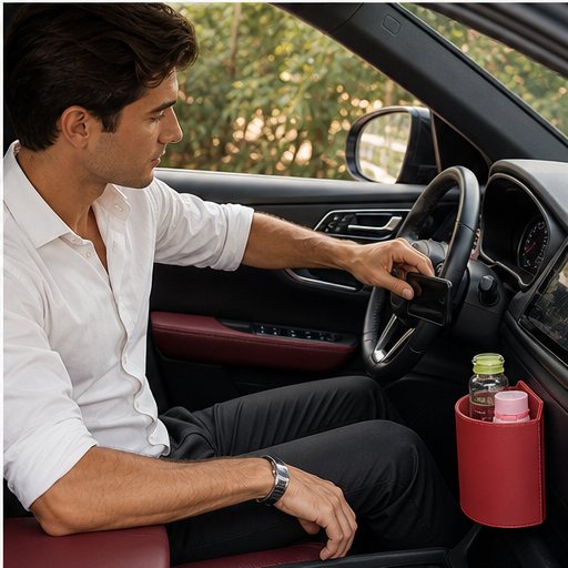 Stowhide – Clip-On Leather Car Door Cup Holder + 50% OFF lifestyle