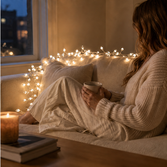 Starburst Alcove – Firecracker Cluster Copper Wire LED String Lights + 50% OFF lifestyle