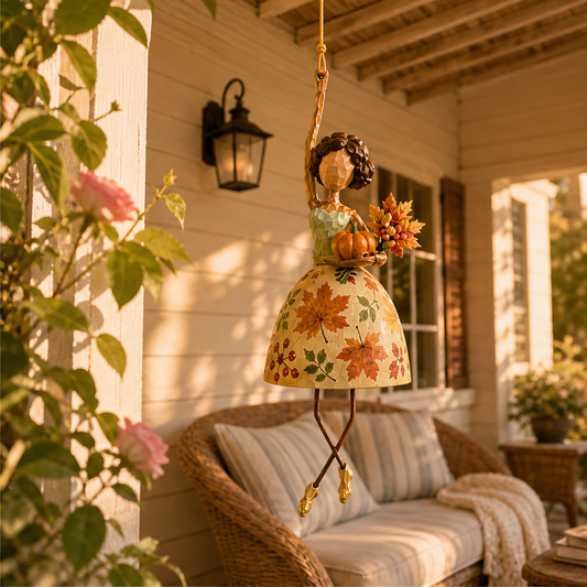 Blossom Twirl – Hand-Painted Dancing Lady Hanging Bell Decoration + 50% OFF lifestyle