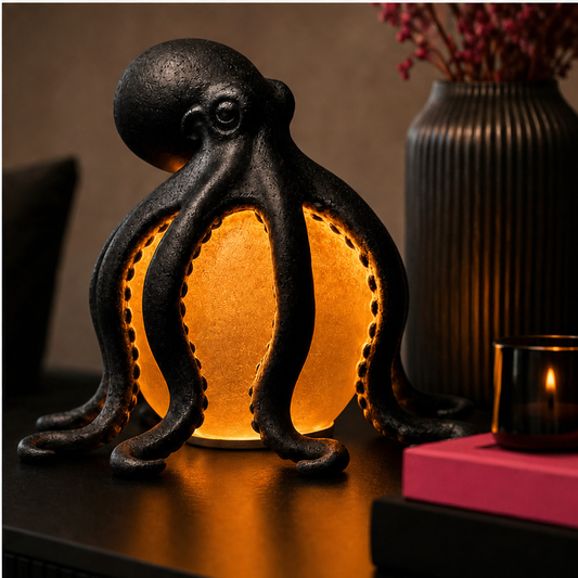 Tidecraft – Hand-Sculpted Resin Octopus Ambient Table Lamp lifestyle