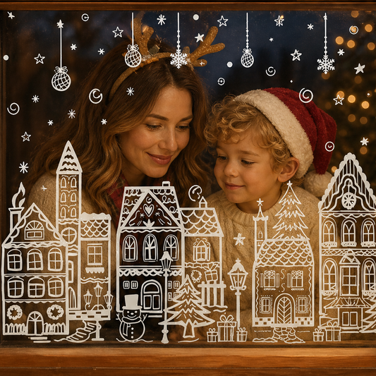 Winterholm – Reusable Static Cling Christmas Window Stickers, Set of 4 + 50% OFF lifestyle