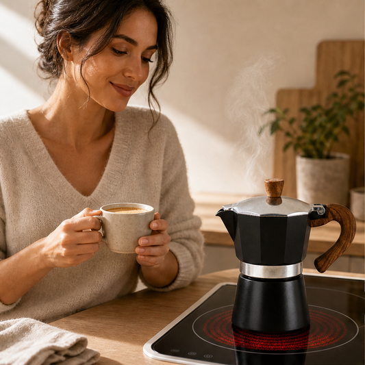 Moldera – Eight-Sided Cast Aluminium Classic Italian Moka Pot + 50% OFF lifestyle