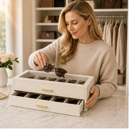 Vislane – Glass-Top 2-Tier Sunglasses Storage Case + 50% OFF lifestyle