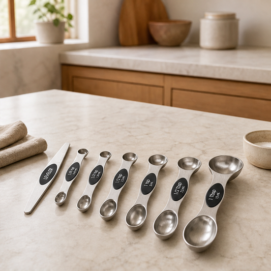 Snaplevel – Magnetic Nesting 7-Piece Measuring Spoon Set with Leveler + 50% OFF lifestyle