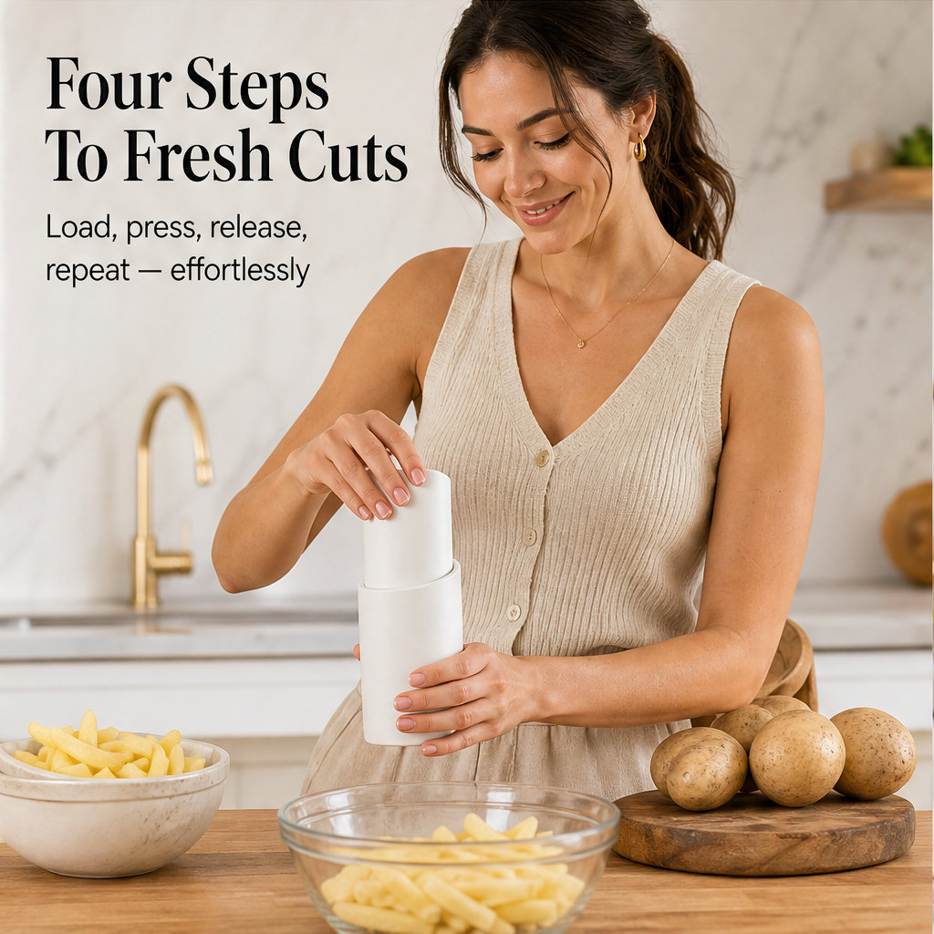 Blyvo – One-Press Stainless Steel Veggie Chopper + 50% OFF features