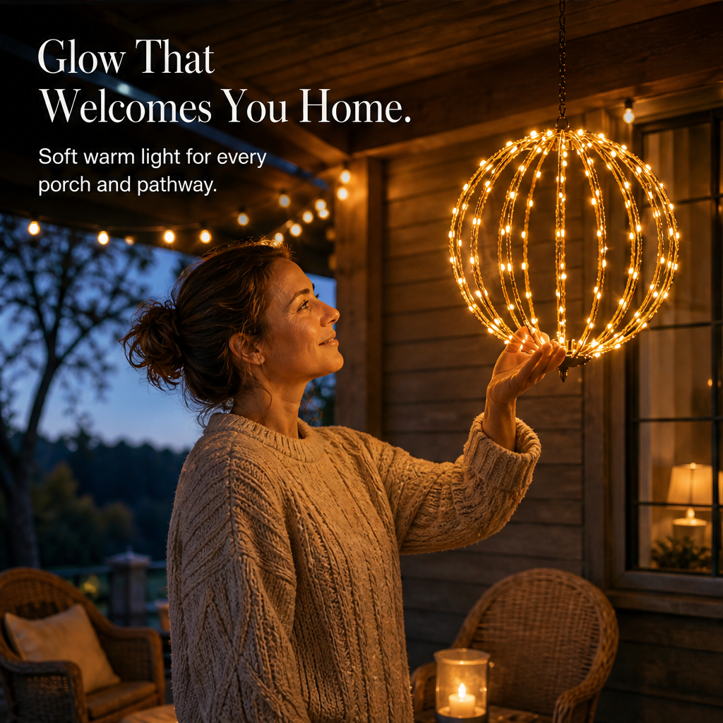 Emberglobe – Collapsible 360° Glow Hanging LED Sphere Light + 50% OFF features