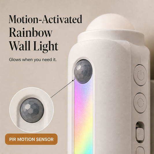 Auravance – Motion-Sensor Rechargeable RGB Wall Light + 50% OFF features