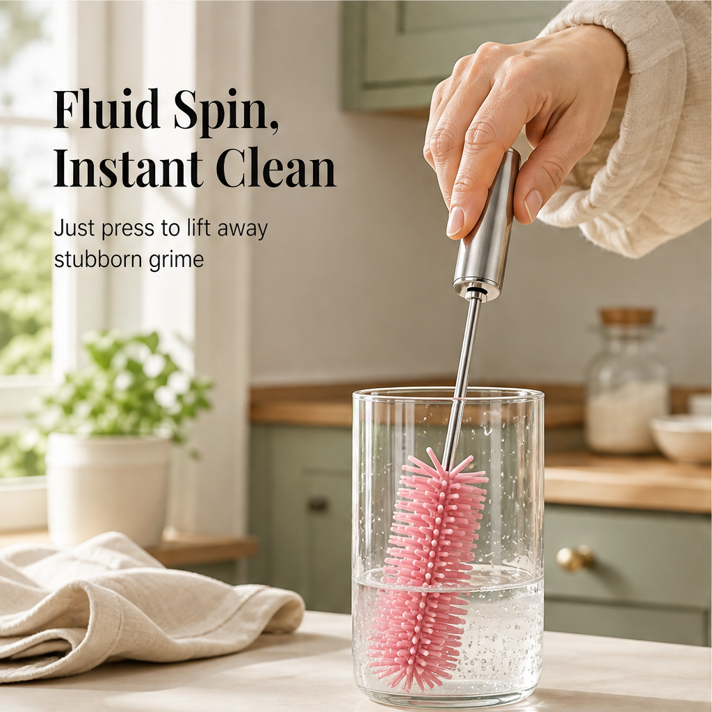 Spinora – Press-Activated Rotating Silicone Glass Cleaning Brush + 50% OFF features