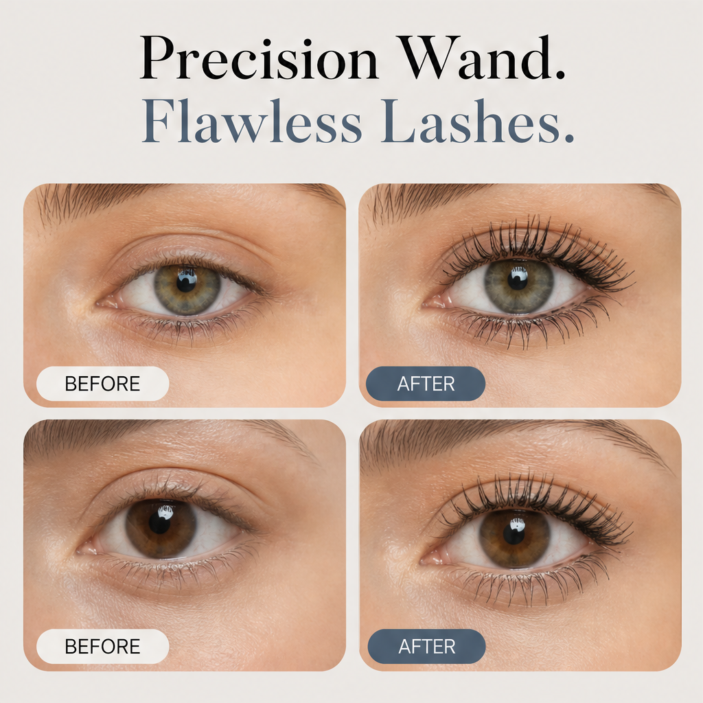 Lashcroft – Waterproof Metal-Tip Mascara for Long Length and Curl + 1+1 FREE features