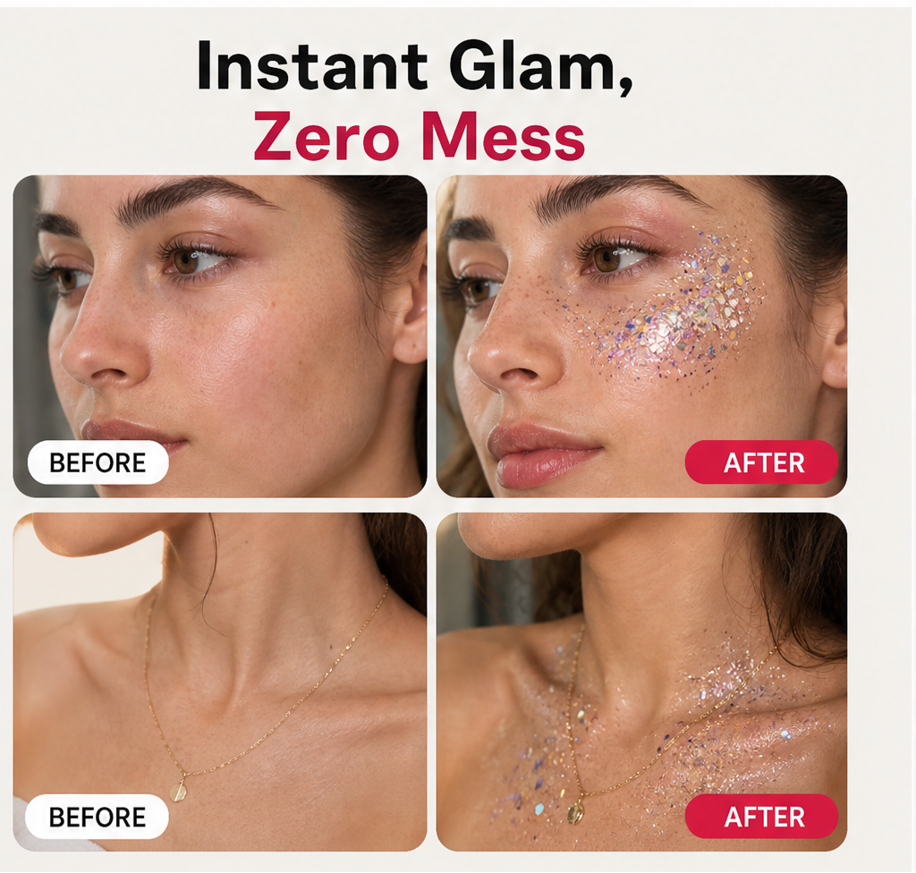 Glitterwick – No-Mess Twist-Up Waterproof Glitter Stick for Face, Hair & Body + BUY 1 + PICK 1 FREE COLOR features