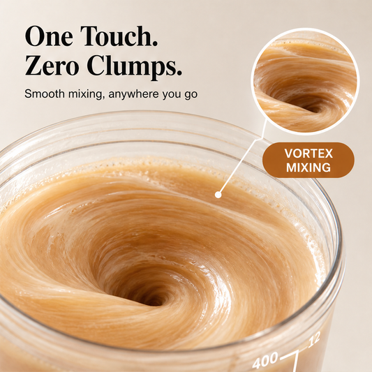 Vortiq – One Touch Vortex Auto Mixing Cup + 50% OFF features