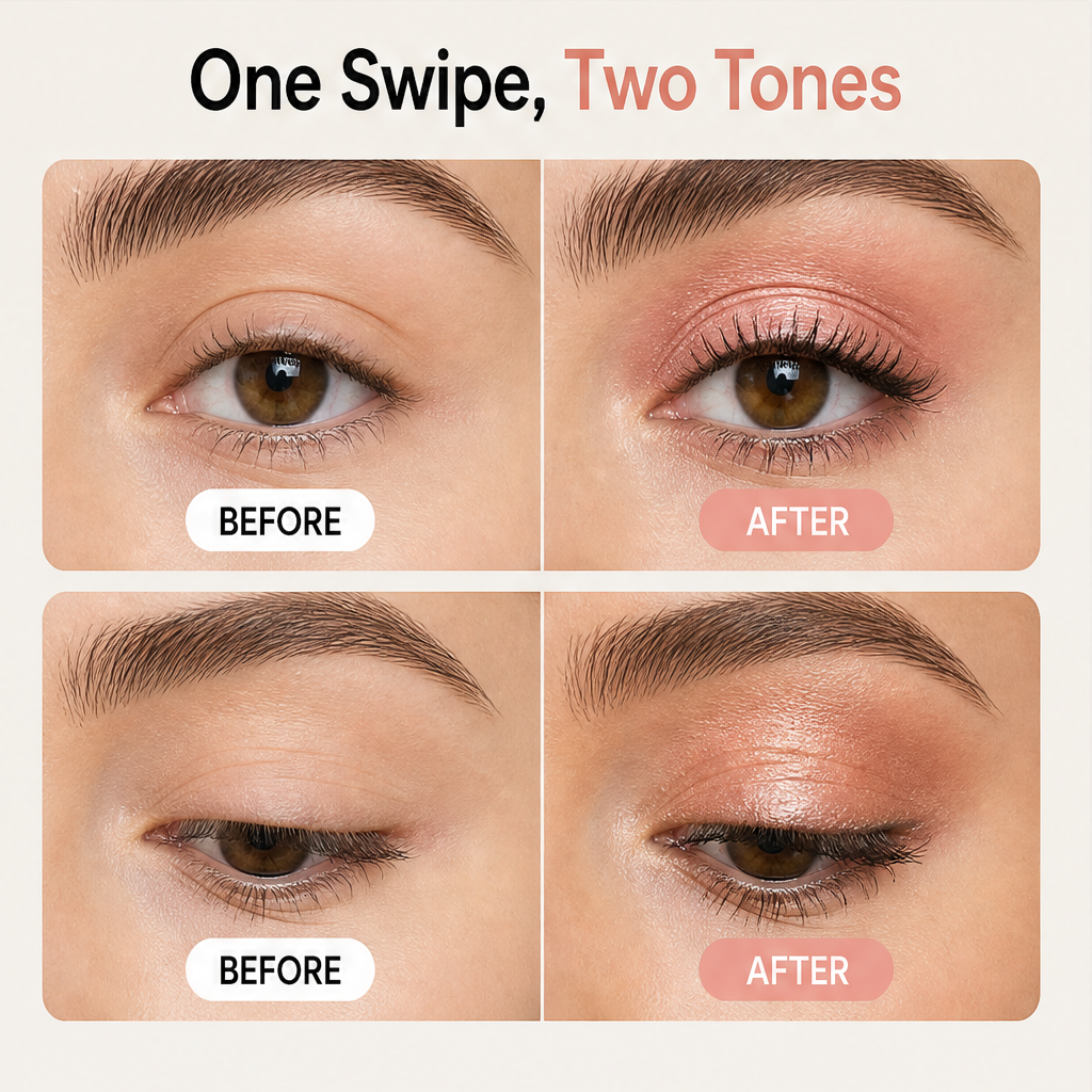 Duoshade Bloom – Dual-Tone Shimmer and Matte Eyeshadow Stick Set + BUY 1 + PICK 1 FREE COLOR features