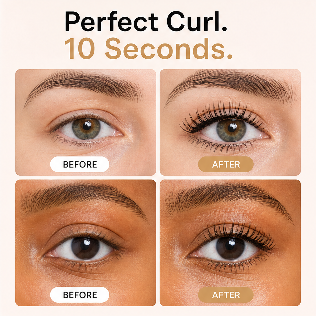 Curlora – Heated Lash Curler with 10-Second Curl and Smart Heat Indicator + 1+1 FREE features