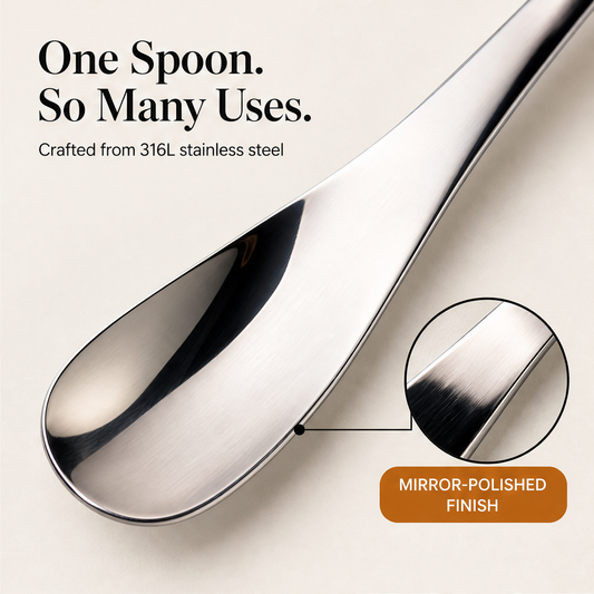 Scoopara – Deep-Bowl 316L Stainless Steel No-Bend Dessert Spoon + 50% OFF features