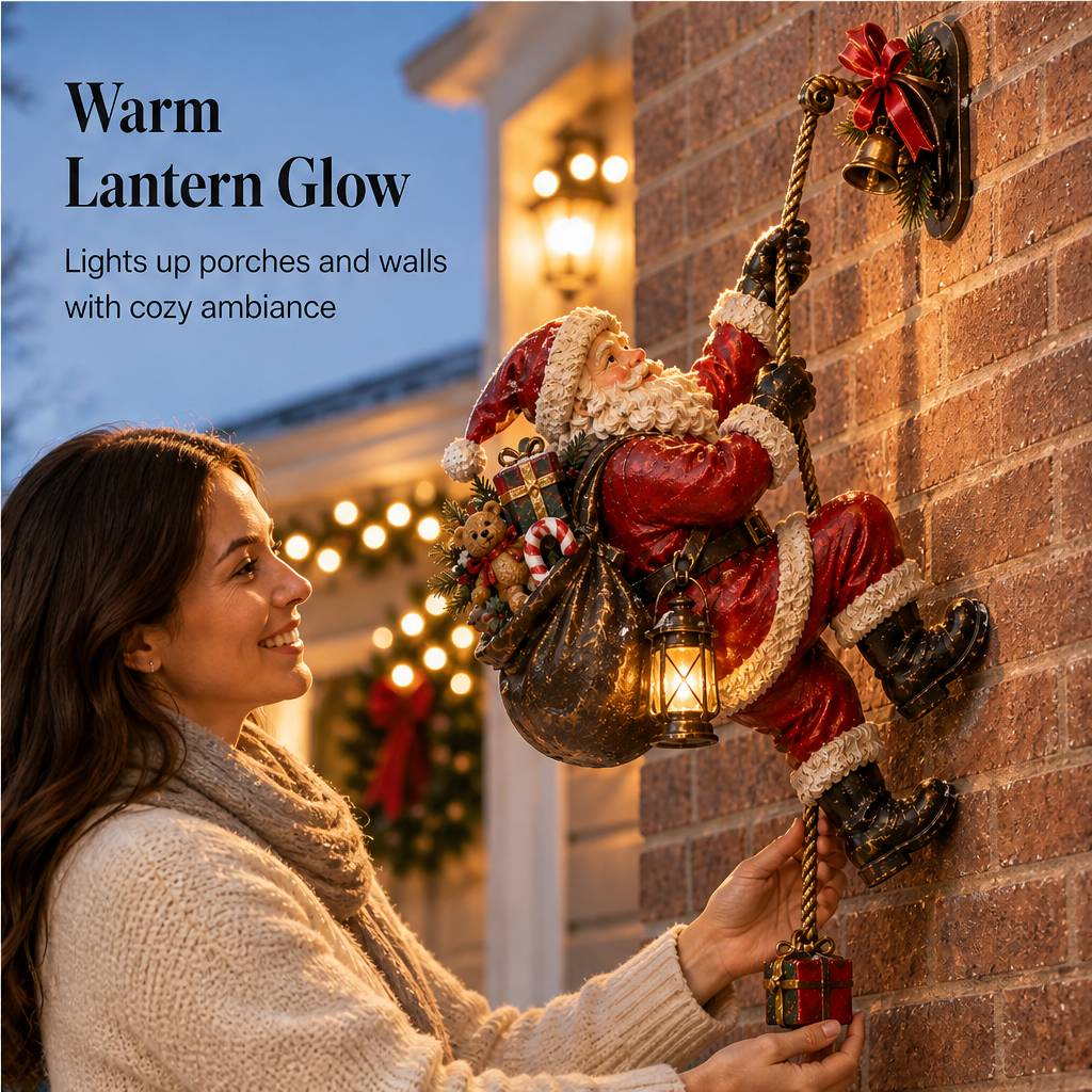 Kringlewick – Lighted Climbing Santa Wall Decoration + 50% OFF features