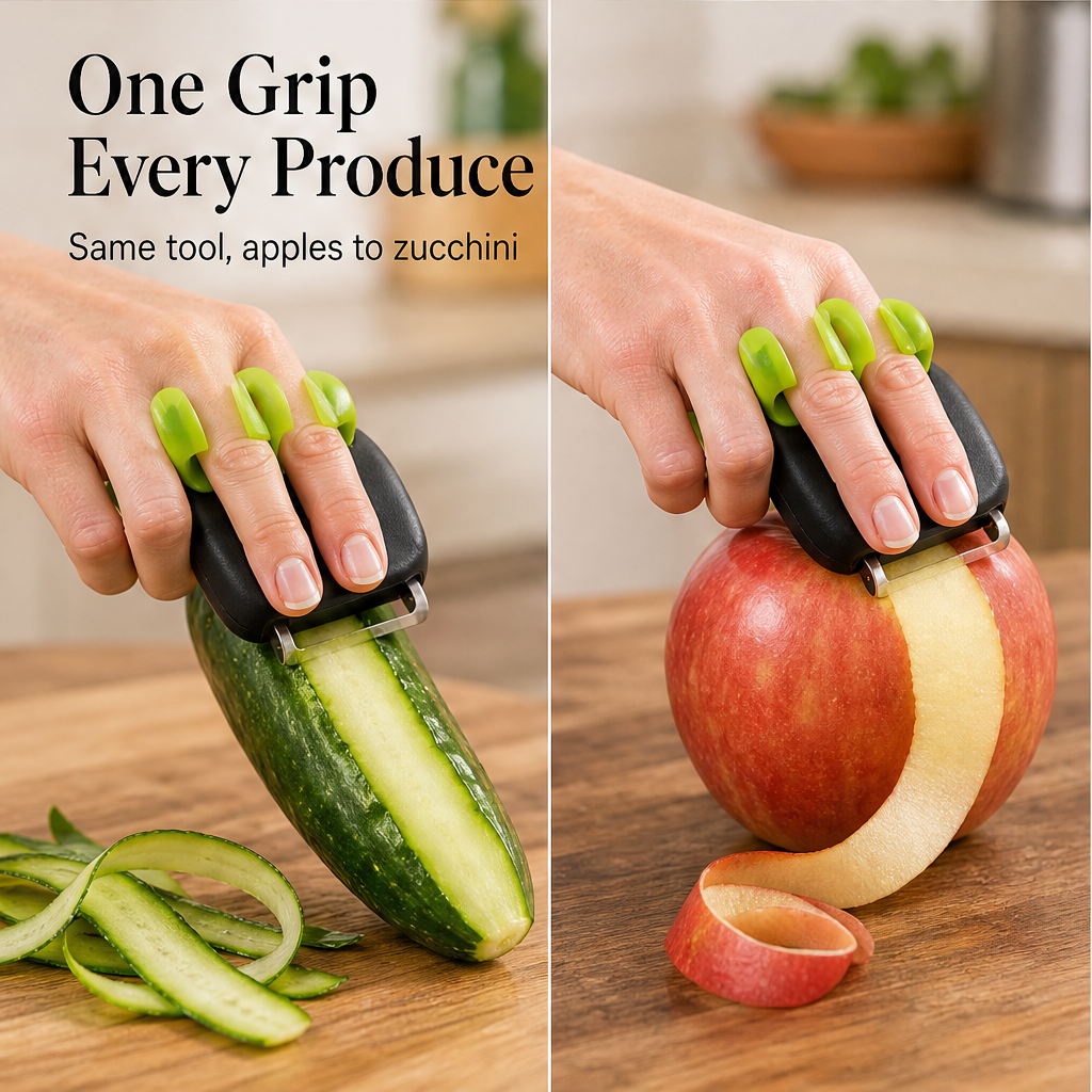 Peelwick – Two-Finger Grip Stainless Steel Blade Vegetable Peeler + 50% OFF detail