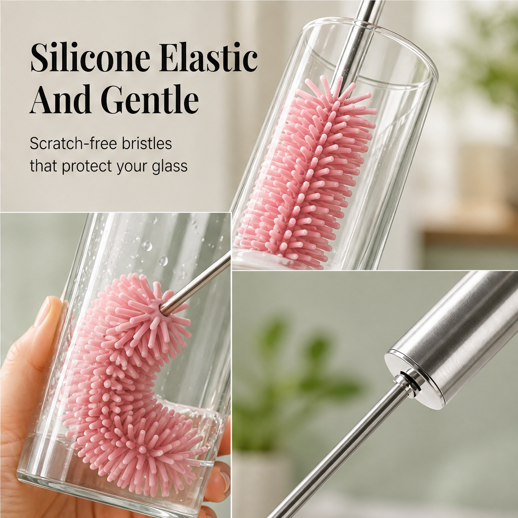 Spinora – Press-Activated Rotating Silicone Glass Cleaning Brush + 50% OFF features