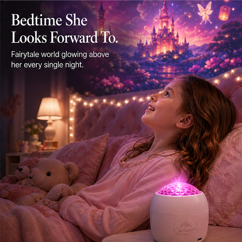 Enchantelle – 360° Fantasy Scene Room Projector Night Light + 50% OFF features