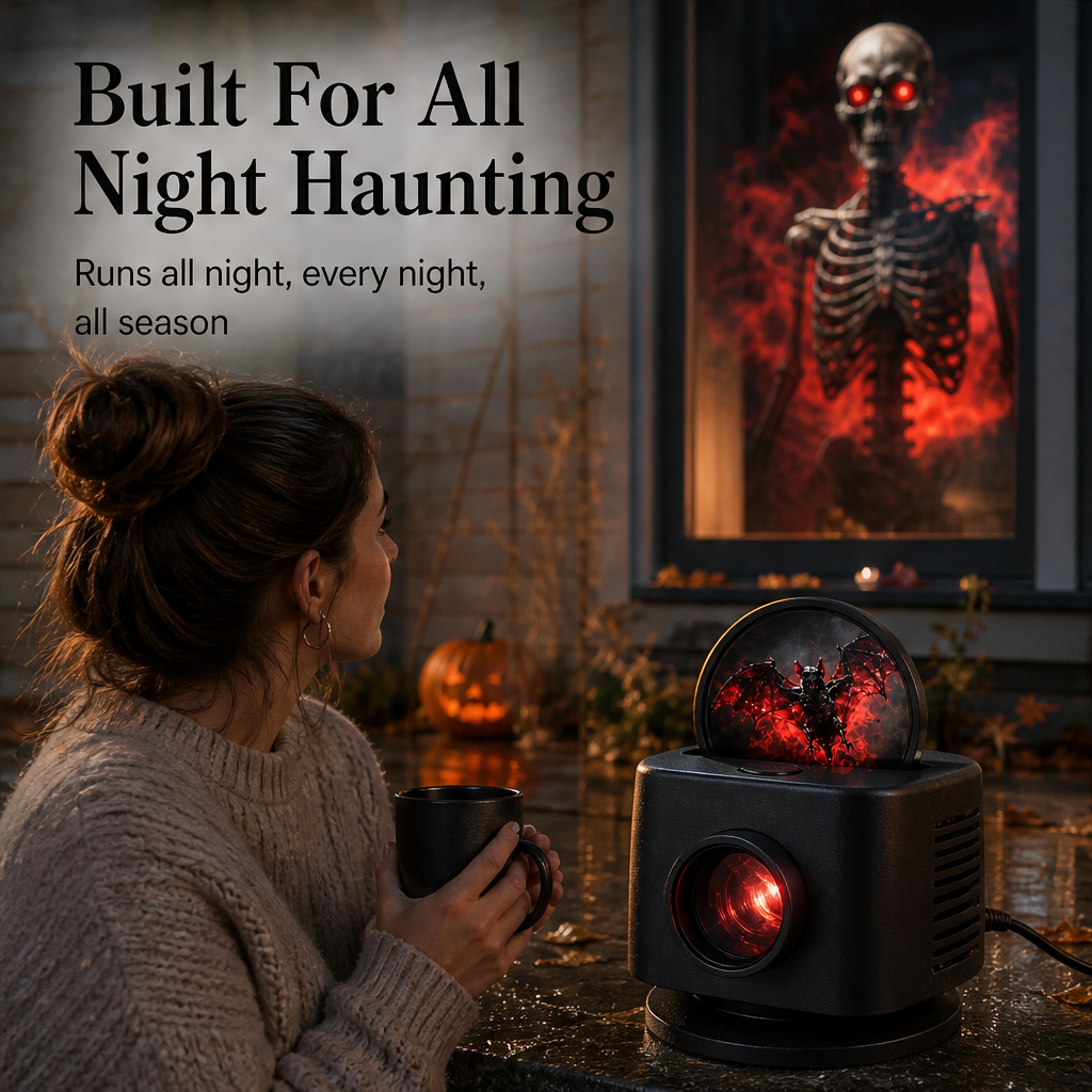 Hauntwick – 7-Scene Life-Size Haunted Window Projector + 50% OFF features