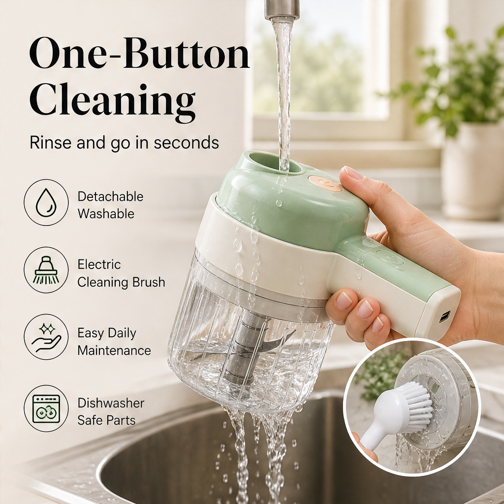 Chopease – Cordless 4-in-1 Chop, Slice & Grind Food Processor + 50% OFF features