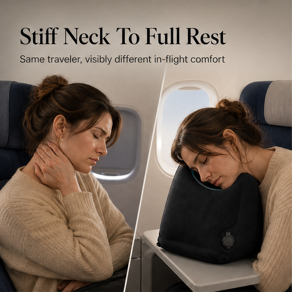 Restflow – 360° Multi-Angle Support Inflatable Travel Pillow + 50% OFF detail