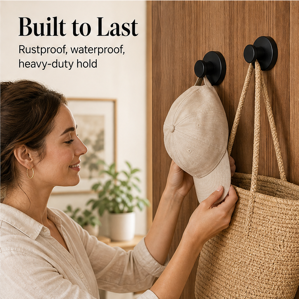 Clasply – No-Drill Twist-Lock Hooks, 3-Pack Wall Organisers + 50% OFF features