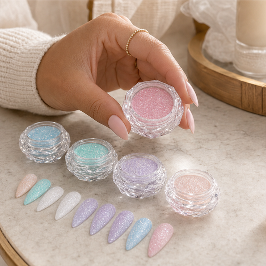 Sugarlume – Pastel Sugar-Coated Nail Glitter Set + BUY 1 + PICK 1 FREE COLOR lifestyle