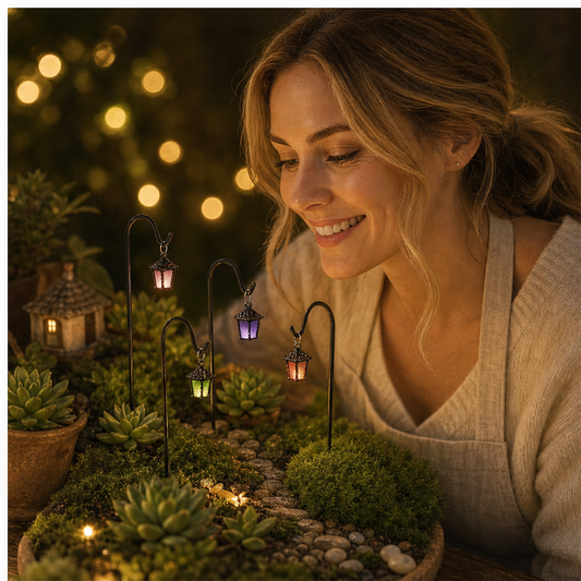 Lumenholm – Glow-in-the-Dark Hand-Painted Resin Lantern Plant Stakes + 50% OFF lifestyle