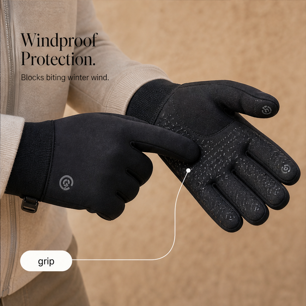 Hearthgrip – Waterproof Touchscreen Thermal Gloves + 50% OFF features